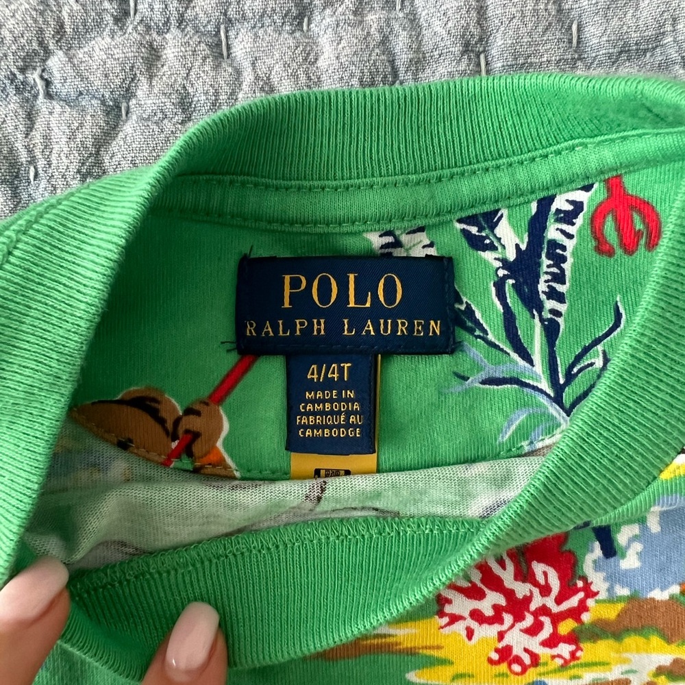 Polo by Ralph Lauren Kids Ocean Adventure Green Tee - Picture 3 of 3